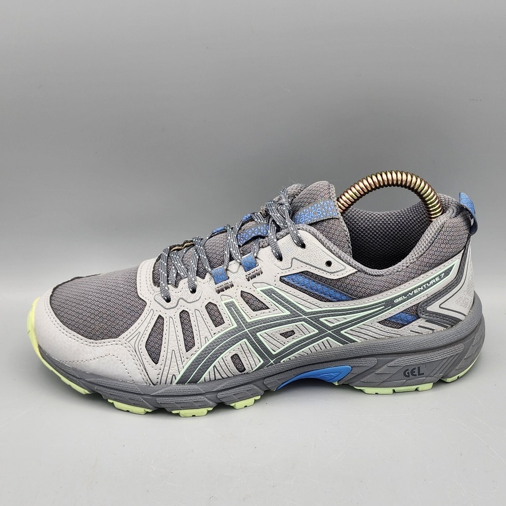 Asics Gel Venture 7 Women's Size 7.5 Gray Mint Green Running Shoes 1012A476 - Picture 7 of 12